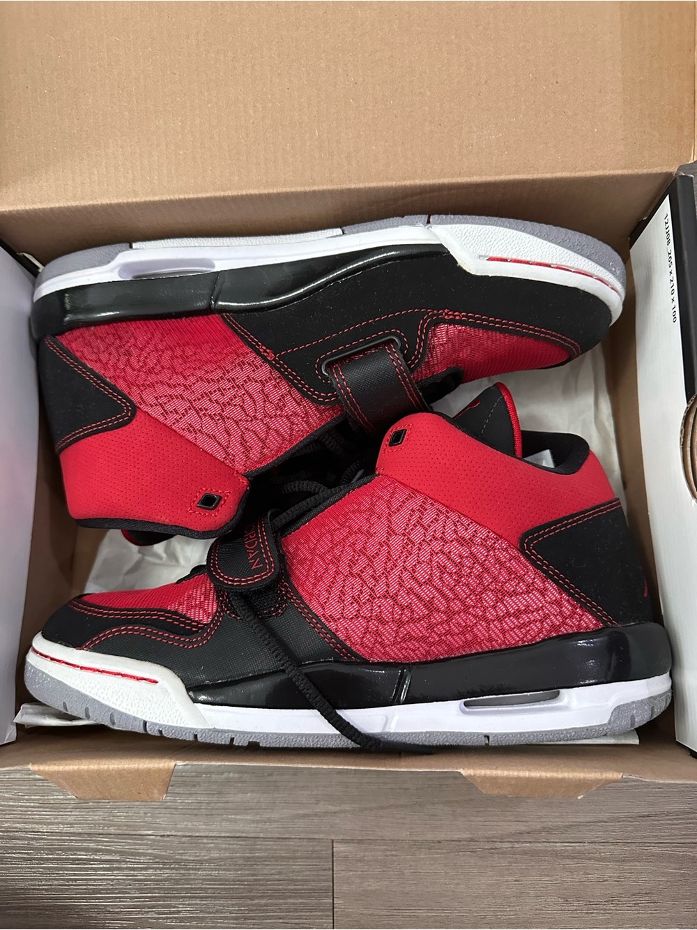 Jordan Red and Black High-Top Sneakers